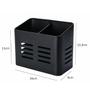 Imagem de Porta Talher Escorredor de Talheres Retangular Black