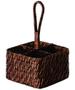 Imagem de Porta Talheres De Mesa Organizador Rattan Quadrado 16x16cm