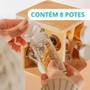 Imagem de Porta Tempero Condimento Bambu Giratório Com 8 Potes