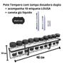 Imagem de Porta temperos com 10 potes de vidro tampa dosadora dupla