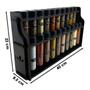 Imagem de Porta Temperos/Condimentos MDF kit com 20 Tubetes e Tampas + Suporte +  Adesivos *T20