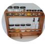 Imagem de Porta Temperos e Condimentos de Parede Com Suporte Papel Toalha +12 potes de vidro