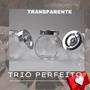 Imagem de Porta Temperos e Condimentos Kit com 3 recipientes de vidro 150 ML