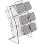 Imagem de Porta Temperos e Condimentos Vidro Square Com Suporte 6 Potes Euro