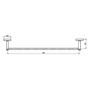 Imagem de Porta Toalha Barra 45CM C Likeflex Perflex