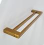 Imagem de Porta Toalha De Parede Guriri Duplo 60Cm Red Gold Inox