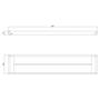 Imagem de Porta Toalha Duplo 60cm Deca Versa Bl Matte 2042.bl31.060.mt
