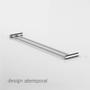 Imagem de Porta Toalha Duplo Grego Metal Orion Prata 40cm
