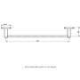 Imagem de Porta Toalha Per-Flex Barra 30cm com Like Square