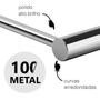 Imagem de Porta Toalha Rosto Grego Metal Orion Prata 30cm