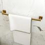 Imagem de Porta toalha toalheiro dourado gold matte 60 cm eterna italy line inox fosco 600 mm
