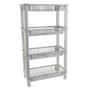 Imagem de Porta Trecos Triangular de 3 e 4 Andares Branco - Prateleira Rack Suporte Organizador