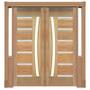 Imagem de Portal Duplo Pivotante Madeira Maciça Cedro Arana BBB Com Frisos Metálicos Para Vidro Em Arco 201 Casmavi - 2.15 (A) X 2.25 (L)