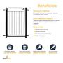 Imagem de Portão Grade Extensível Proteção Pet 80 A 90cm Ajustável Para Cães Criança Corredor Portaozinho Reforçado Com Trava