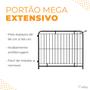 Portão Mega Extensivo 99-155 cm Preto - Utility Pet & Lar Imagem de Portão Mega Extensivo 99-155 cm Preto