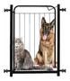 Imagem de Portão Proteção Pet Cachorro 69 a 84 cm + Extensor Criança Cães Preto