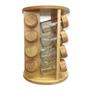 Imagem de Portatempero de bambu artesanal com 16 garrafas conjunto casa cozinha garrafa de pimenta armazenamento de garrafa de te
