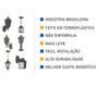 Imagem de Poste Com Tubo Em Alumínio Preto 2xE27 8117PR Click Injet