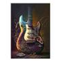 Imagem de Poster Decorativo Guitarra Realista Colorida Musica Rock