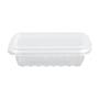 Imagem de Pote 250ml Retangular Transparente com tampa Cristalcopo  com 25 unidades