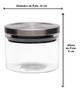Imagem de Pote 370ml 8cm Vidro Hermético Com Tampa Inox