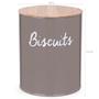 Imagem de Pote Biscuits Porta Condimentos Lata de Biscoito com Tampa de Bambu Haus Concept Canister Warm Gray