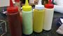 Imagem de Pote bisnaga cozinha mesa confeitaria salgado molho condimento pimenta mel tampa bico colorida 200ml