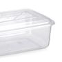 Imagem de Pote Caixa Container Retangular Transparente com Tampa 5,5 Litros 32 x 23 x 12 cm
