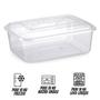Imagem de Pote Caixa Container Retangular Transparente com Tampa 5,5 Litros 32 x 23 x 12 cm