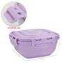 Imagem de Pote Color Fliplock C/ Tampa 4 Travas 1400ml P/ Marmita Micro-ondas Armazenamento Geladeira Cozinha Quadrado - Rischioto