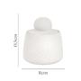Imagem de Pote com Tampa Decorativo de Cerâmica Branco Detalhes Marrom 15,5x11cm Mart