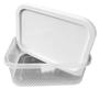 Imagem de Pote com Tampa Vasilha 850ml Mantimentos Alimentos Potte Premium Freezer Retangular M