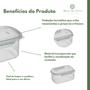Imagem de Pote com Travas 850 ML Retangular