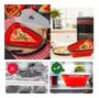 Imagem de Pote De 5 Pizza Retrátil Embalagem Com Separador De Fatias Marmita Geadeira