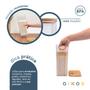 Imagem de Pote de acrílico 2L com tampa de bambu transparente quadrado - Oikos