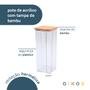 Imagem de Pote de acrílico 2L com tampa de bambu transparente quadrado - Oikos