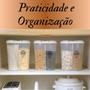Imagem de Pote de Armazenamento Plástico com 2 Divisórias - 2,5 Litros
