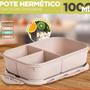 Imagem de Pote De Marmita Retangular Com Divisorias 1L Com Vedação Hermetica  Microondas E Congelador 