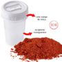 Imagem de Pote de plástico Clic rosca porta temperos 90ml branco Plasutil ref. 4650