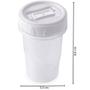 Imagem de Pote de plástico Clic rosca porta temperos 90ml branco Plasutil ref. 4650
