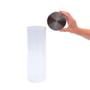 Imagem de Pote de vidro 1700ml com tampa de inox circular mantimento  Oikos