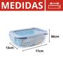 Imagem de Pote de Vidro 640ml C/ Tampa Vedação Hermético Super Resistente Marmita Fitness Armazenar/Guardar