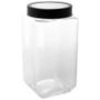 Imagem de Pote de vidro com tampa de metal preta e visor Gran Gastro Lyor 2,2 litros