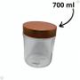 Imagem de Pote De Vidro Com Tampa Inox Rose Gold 700ML 0175/2 - Yoss