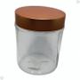 Imagem de Pote De Vidro Com Tampa Inox Rose Gold 700ML 0175/2 - Yoss