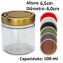 Imagem de Pote de Vidro Conserva 100ml Mini com Tampa - Dourado