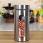 Imagem de Pote de Vidro e Inox redondo c/ visor Mantimento 1300 Litros