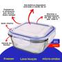 Imagem de Pote de Vidro Hermético Com Tampa 520ml Resistente a Temperatura
