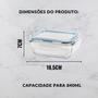 Imagem de Pote de Vidro Hermetico Retangular 840 ML - AD