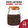 Imagem de Pote de Vidro Leiteira 215Ml com Tampas Tipo Rolha